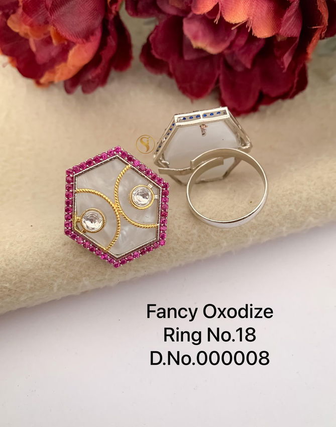 4 Fancy Designer Oxidized Ring Wholesale Price In Surat
